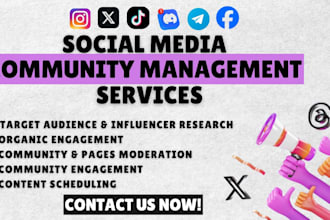 be your social media manager and community moderator