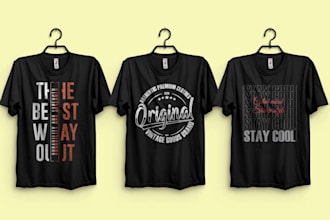 design unique typography t shirts for print or online store