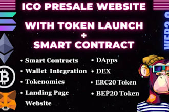 create ico presale website with presale smart contract integration