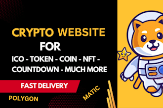 create crypto token, ico website, matic polygon, ico listing on exchange website