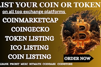 list your token coin ico listing on top exchange coingecko coinmarketcap lbank