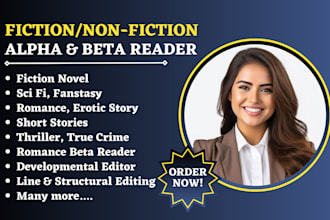 beta read manuscript nonfiction ebook romance story fantasy fiction book editor