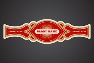 design premium cigar bands, brands, labels, logo, and box
