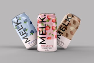 design eye catching beverage can packaging for your brand