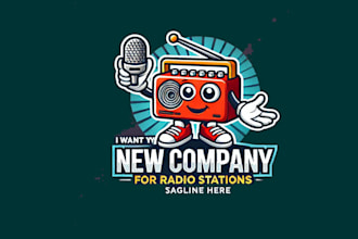 do make radio stations logo mascot design with unlimited review