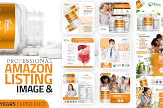 create amazon product listing images, a plus content and ebc design