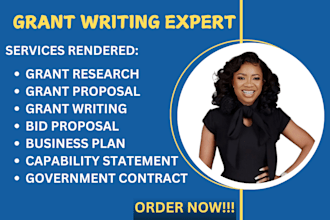 do grant research, writing, grant proposal, business plan