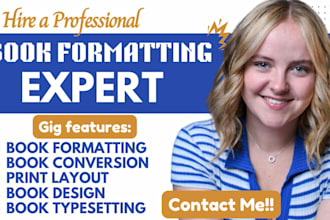 do ebook conversion pdf to epub, kpf, ms word to kindle ebook, book formatting