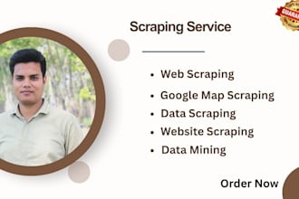 do web scraping, google map scraping, website scraping and data scraping