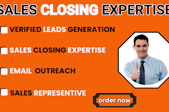 be your sales representative, b2b lead, appointment setter, and expert sales