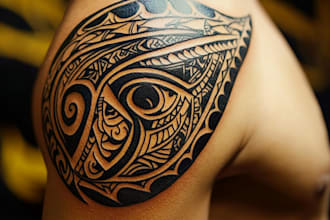 design a polynesian maori tribal tattoo