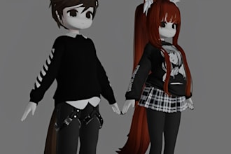model vrm model vroid avatar 3d anime vrc avatar for vrchat or vtubing in unity