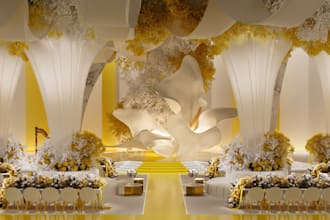 do 3d stage design for wedding event, banquet hall, concert, exhibition design