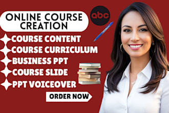 create online course slide voiceover creation interactive business ppt redesign