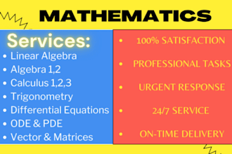 help you in mathematics assigment and math problems