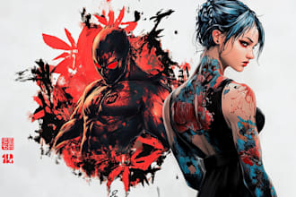 make a custom tattoo design for your anime and comic
