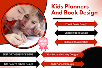 design kids planner, stickers, study planner, vision board, playtime schedules