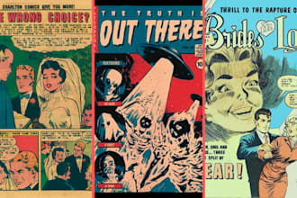 draw vintage retro comic illustration retro comic 70s vintage character pop art