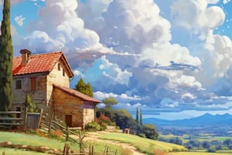 draw amazing environment concept art and fantasy landscape