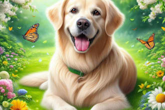 do custom pet portrait, dog portrait for you