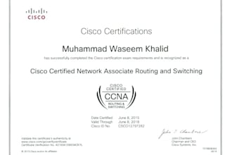 work on computer networking projects including programming ccna ccnp
