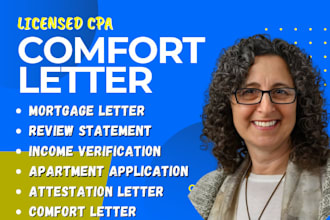 do CPA comfort letter, CPA income verification letter, CPA attestation letter