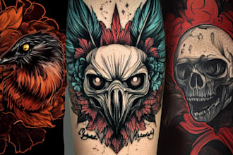 create professional realistic tattoo design
