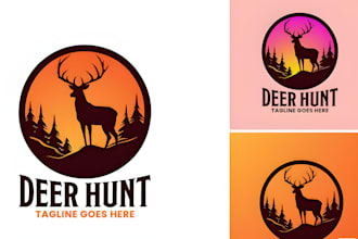 do outdoor hunting fishing and deer logo