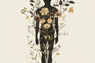 craft a beautiful botanical or floral illustration
