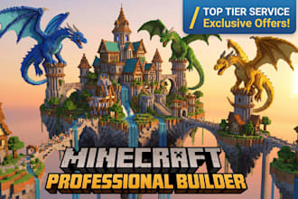 build minecraft castle, villages, base, hubs, spawns, house
