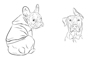 design minimalist custom line luxury animal, pet, dog, and horse logo