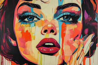 draw a vector pop art illustration from your images