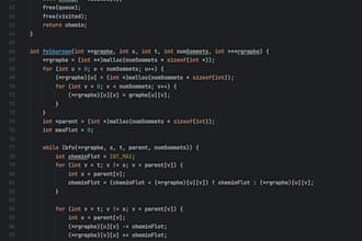 create a code in c language