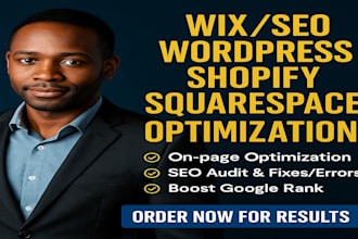 wix wordpress squarespace shopify SEO optimization backlinks
