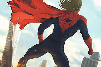 portrait you as an superhero character