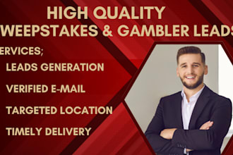 generate you first hit sweepstakes leads gamblers leads