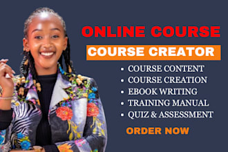 create online course content course creation training manual as course creator