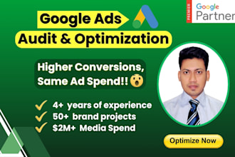 excel google ads search ads PPC campaign audit and optimization, SEM expert