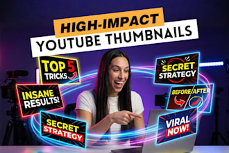 create an attractive and engaging youtube thumbnail