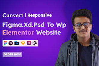 clone or convert figma, PSD, xd to wordpress and figma to elementor pro