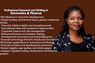provide expert research and writing in fintech, blockchain, and finance