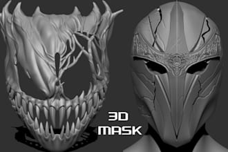 do 3d mask 3d helmet halloween masks  for 3d printing