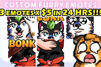 draw custom stickers or emotes of your furry character