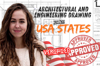 do licensed pe stamp,architect seal,review of mep,hvac, USA city permit approval