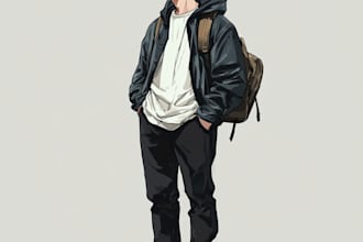draw or color drawing, anime character, manga, comic, sketch