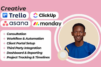 monday automation asana workflow trello project management setup clickup