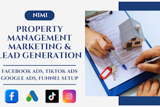 property management leads generation google ads facebook ads campaign tiktok ads