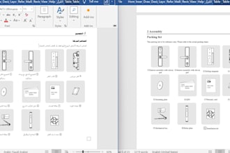 translate and format english to arabic product manuals and user guides