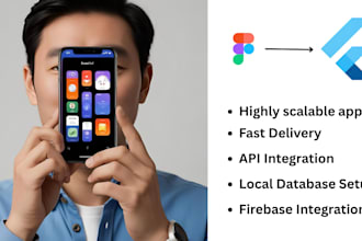 develop a flutter mobile app from your UI UX design