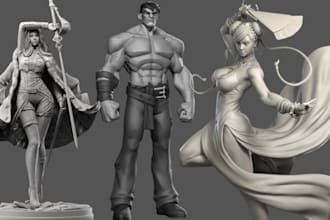 do 3d character model, 3d toy design, 3d warhammer40k, 3d figurine for print